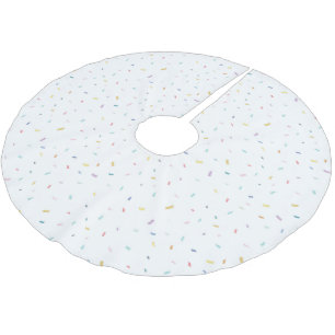Soft Watercolor Confetti Pattern Brushed Polyester Tree Skirt
