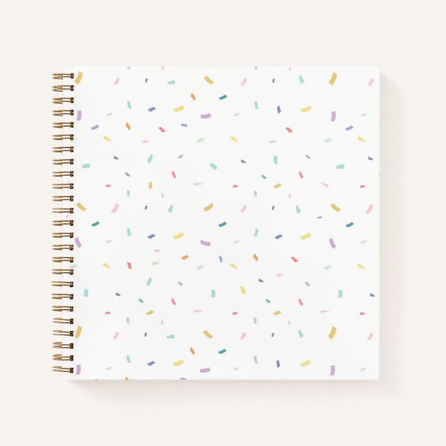 Soft Watercolor Confetti Pattern Notebook (Front)