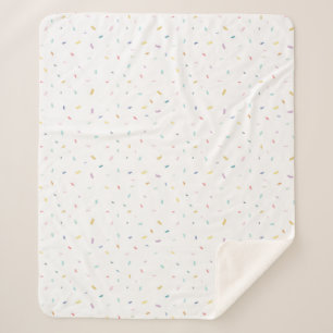 Soft Watercolor Confetti Pattern Sherpa Blanket