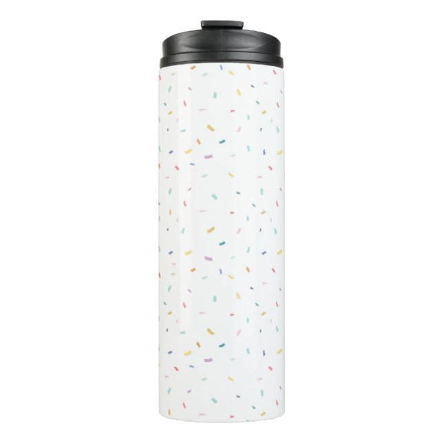 Soft Watercolor Confetti Pattern Thermal Tumbler (Front)