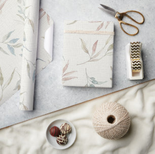 Soft Watercolor Eucalyptus Wrapping Paper