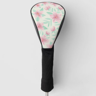 Soft Watercolor Floral Golf Head Cover