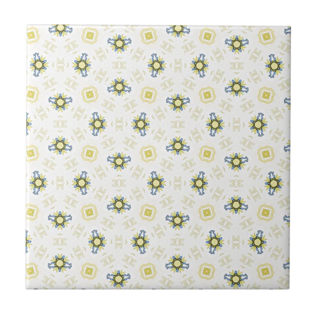Soft Watercolor Floral Tile Pattern (Front)