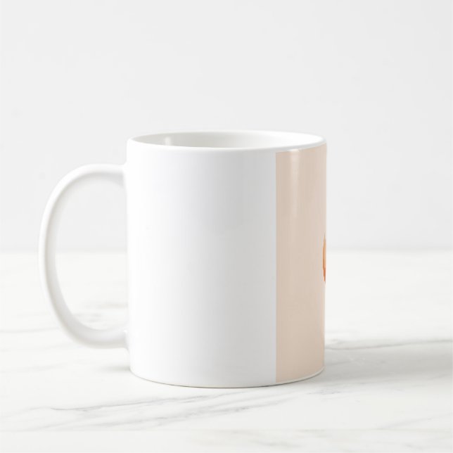 Soft Watercolor Moon Phase Mug - Warm Terracotta T (Left)