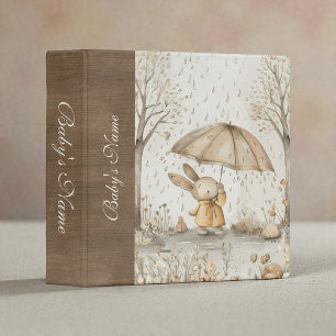 Soft Watercolor Neutral Beige Baby Photos Binder