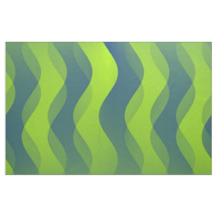 Soft Waves green blue + your ideas Fabric