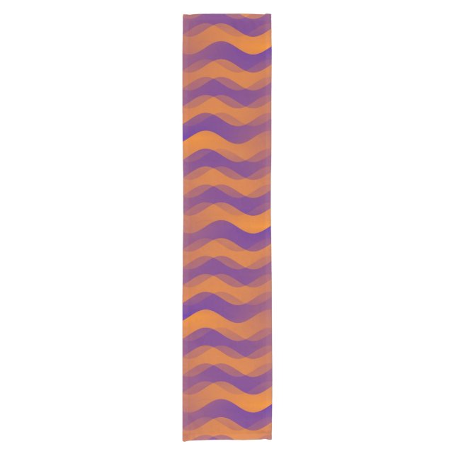 Soft Waves orange lilac + your ideas Short Table Runner (Front)