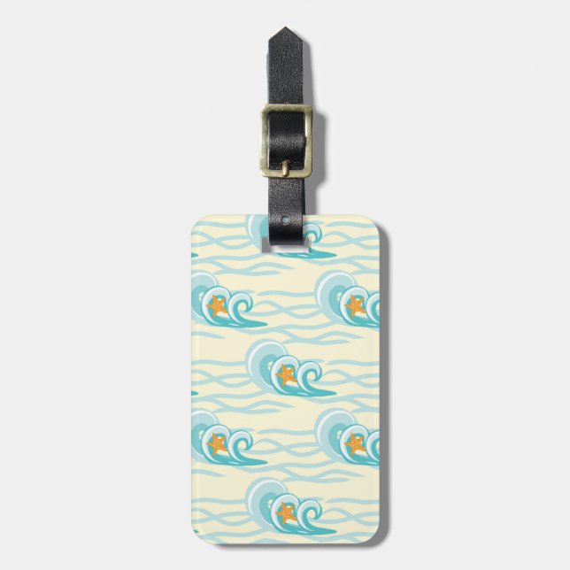 Soft Waves Pattern Luggage Tag (Front Vertical)