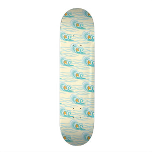 Soft Waves Pattern Skateboard