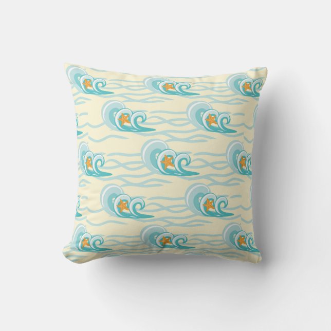 Soft Waves Pattern Throw Pillow (Front)