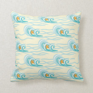 Soft Waves Pattern Throw Pillow