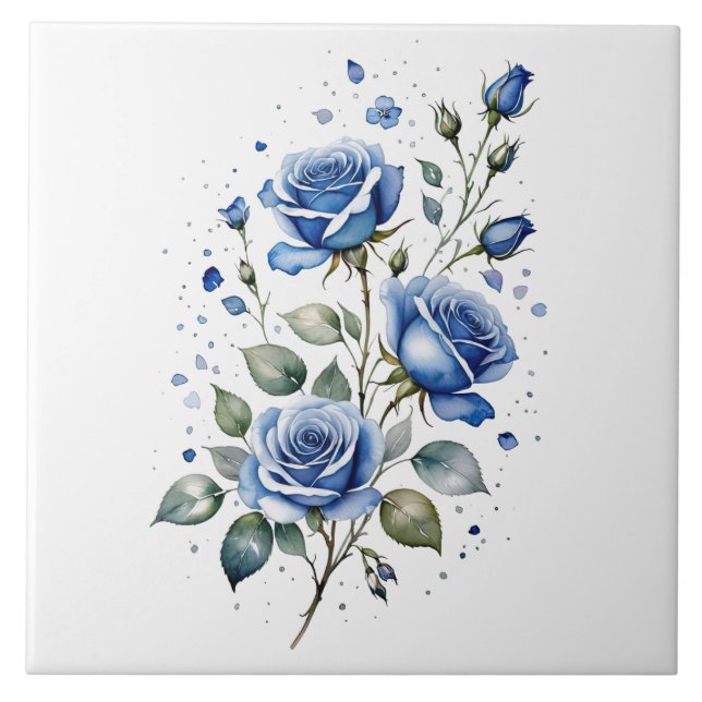 Soft Whisper Roses Tile (Front)