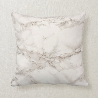 Soft White Marble Pattern Throw Pillow