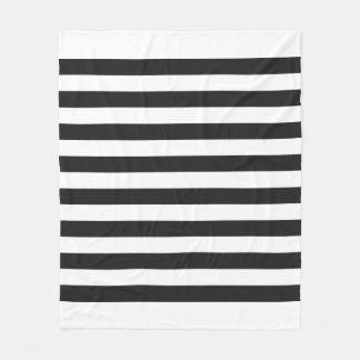 Soft White & Pitch Pastel Lines Pattern Fleece Blanket