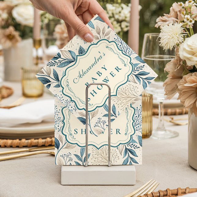 Soft Wildflower Cottage Baby Shower Napkin (Creator Uploaded)