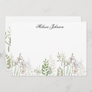 Soft Wildflower Personalized Card