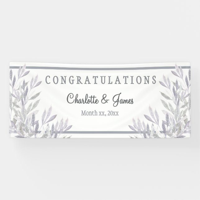 Soft Willows Lilac, Scottish Heather, Wedding  Banner (Horizontal)