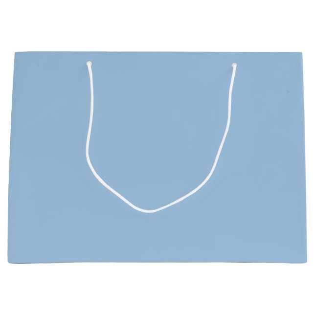 Soft Winter Blue Solid Large Gift Bag (Front)