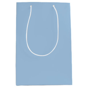 Soft Winter Blue Solid Medium Gift Bag