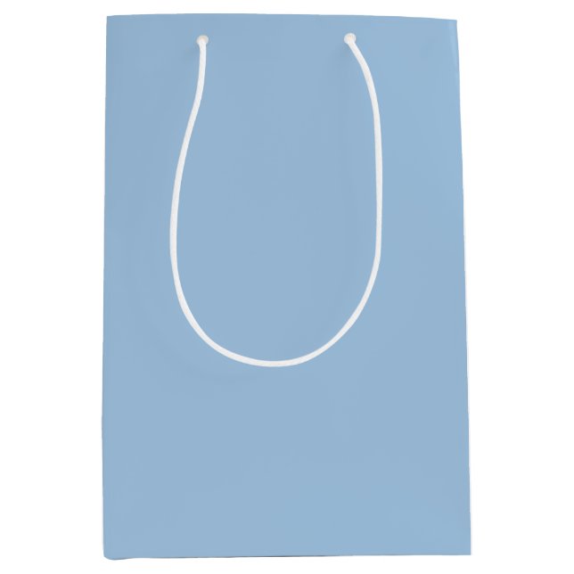Soft Winter Blue Solid Medium Gift Bag (Front)