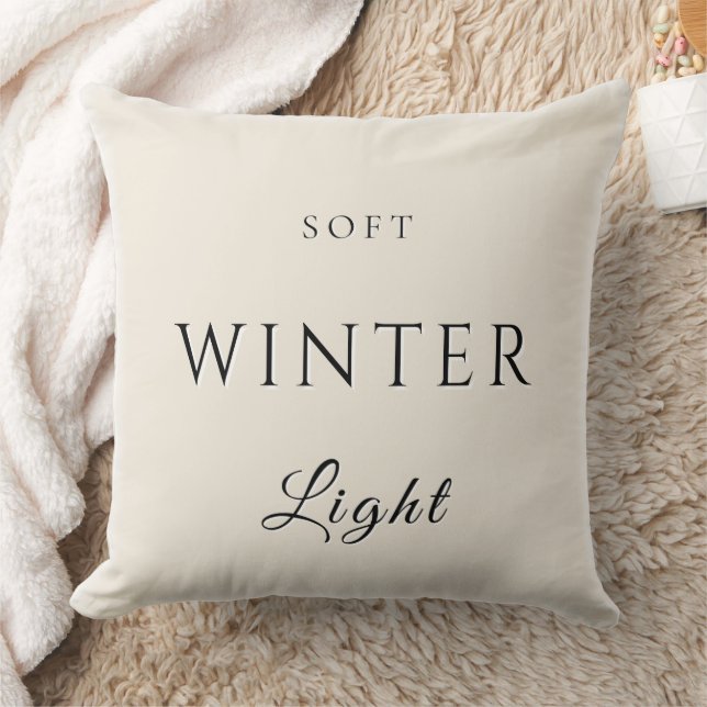Soft Winter Light Throw Pillow (Blanket)