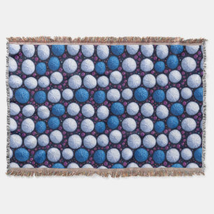 Soft Yarn Balls With Glittery Accents Throw Blanket