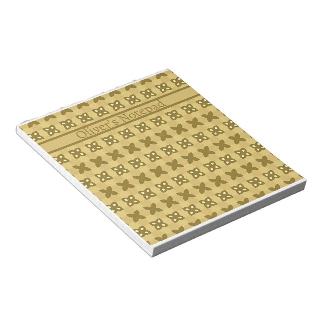 Soft Yellow Butterbloom Pattern Notepad (Angled)