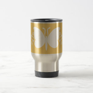 Soft Yellow Butterfly Swirls Mug