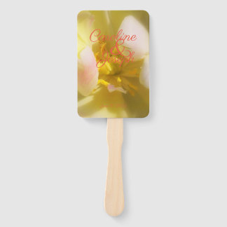 Soft Yellow Floral Wedding  Hand Fan