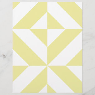 Soft Yellow Geometric Art Deco