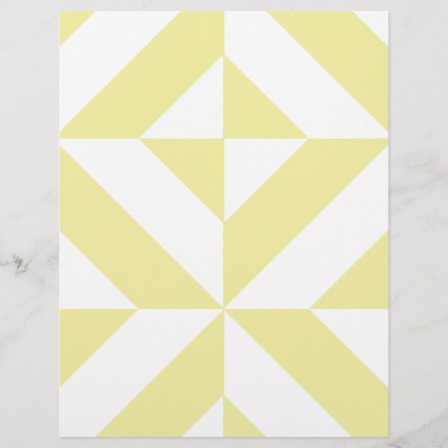 Soft Yellow Geometric Art Deco (Front)
