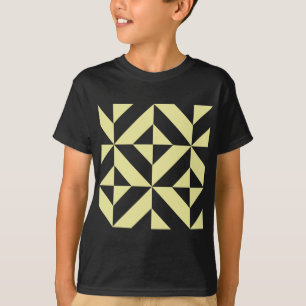 Soft Yellow Geometric Art Deco T-Shirt