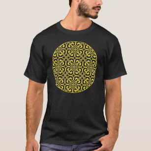 Soft Yellow Geometric Lace T-Shirt