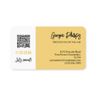 Soft Yellow QR Code Photo Social Media Icons