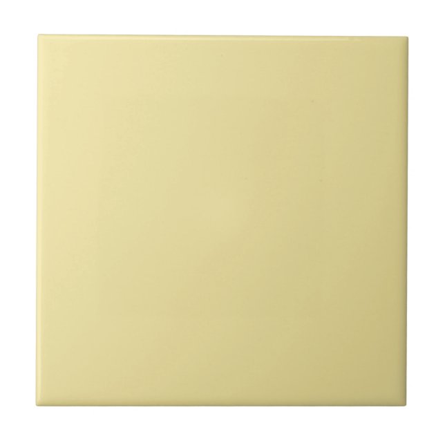 Soft Yellow Solid Color  Tile (Front)