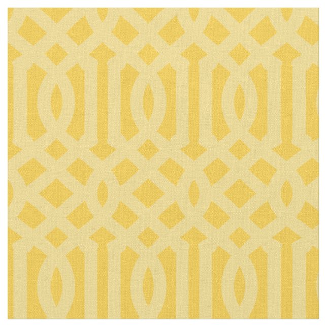 Soft Yellow Trellis Fabric (Close Up)
