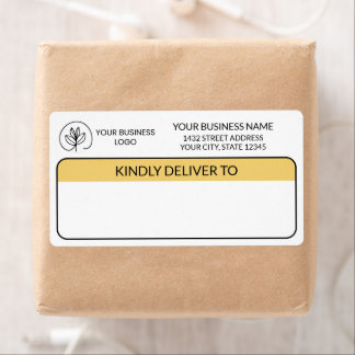 Soft Yellow & White With Your Business Logo