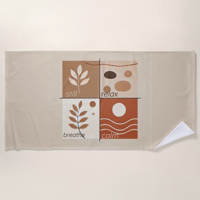 Soft Zen Retreat Beach Towel (Front)