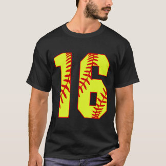 Softball 16 Fast Pitch Love Softball Mom Favourite T-Shirt