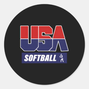 Softball 2021 Usa Classic Round Sticker
