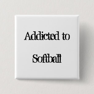 Softball 2 Inch Square Button