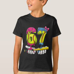 Softball 67 Ice Cream Drip Six Seven Boys Funny Me T-Shirt