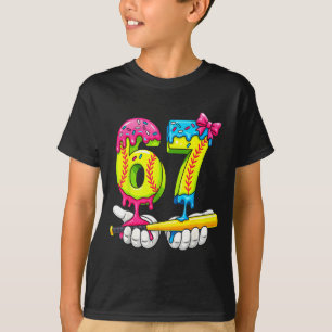 Softball 67 Ice Cream Drip Six Seven Boys Funny Me T-Shirt