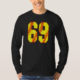 Softball 69 Fast Pitch Love Softball Mom Favourite T-Shirt