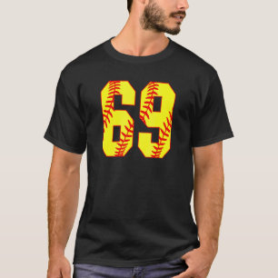 Softball 69 Fast Pitch Love Softball Mom Favourite T-Shirt