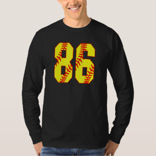 Softball 86 Fast Pitch Love Softball Mom Favourite T-Shirt