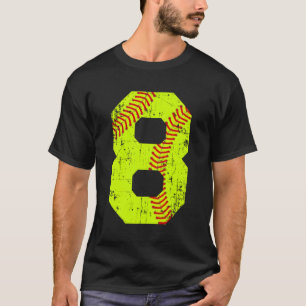 Softball 8 Jersey Number T-Shirt