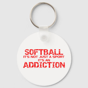 Softball Addiction Keychain