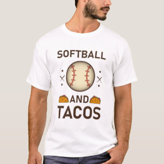 Softball and tacos funny taco tuesday Cinco T-Shirt