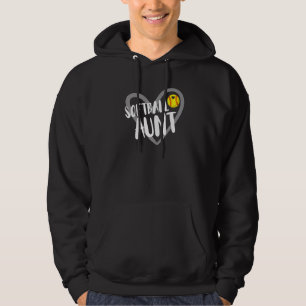 Softball Aunt Heart Hoodie